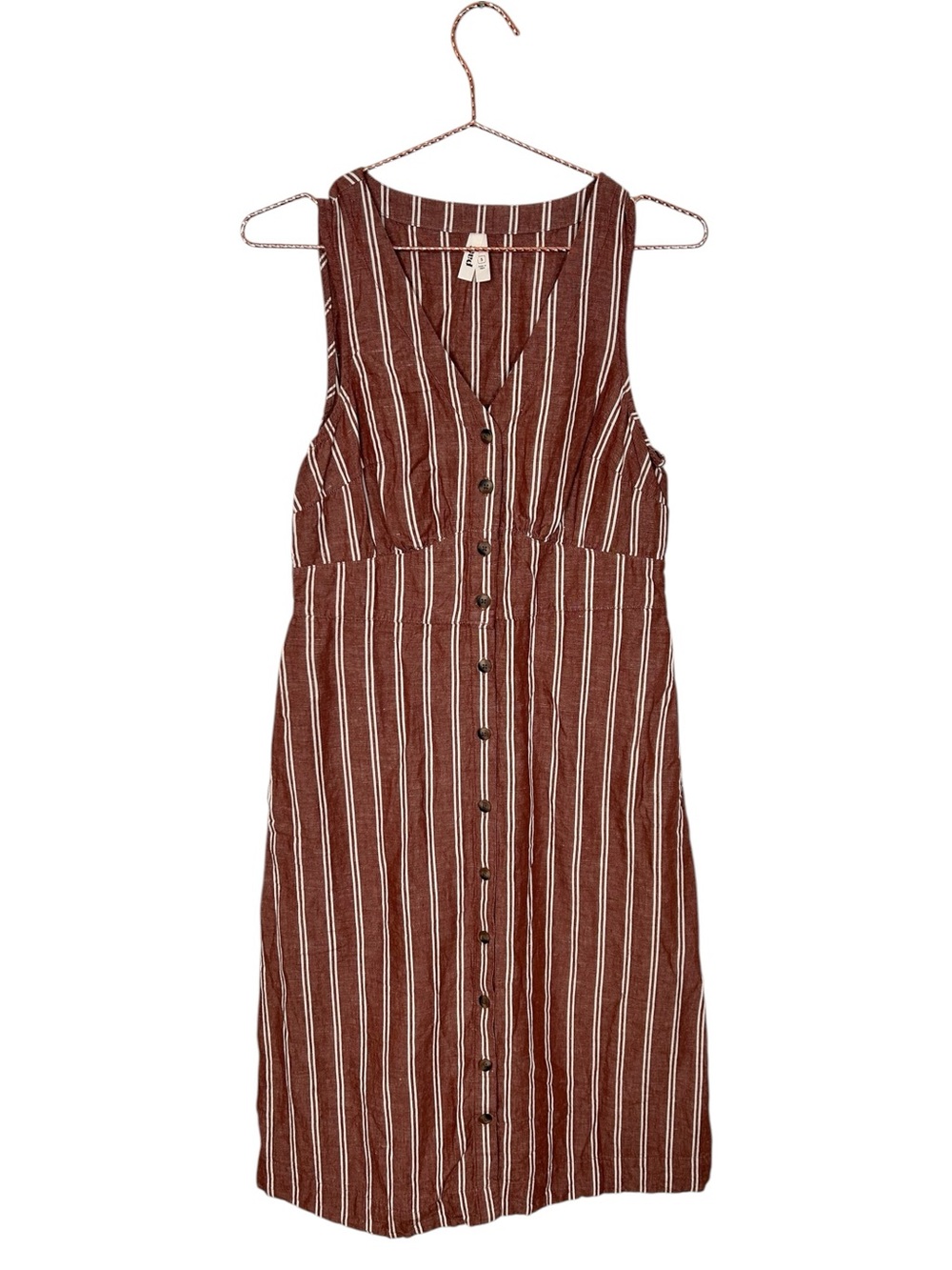 Pact Canopy Linen Blend Button-Front Dress